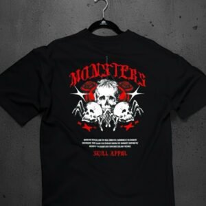 DTF printed  Black T-shirt